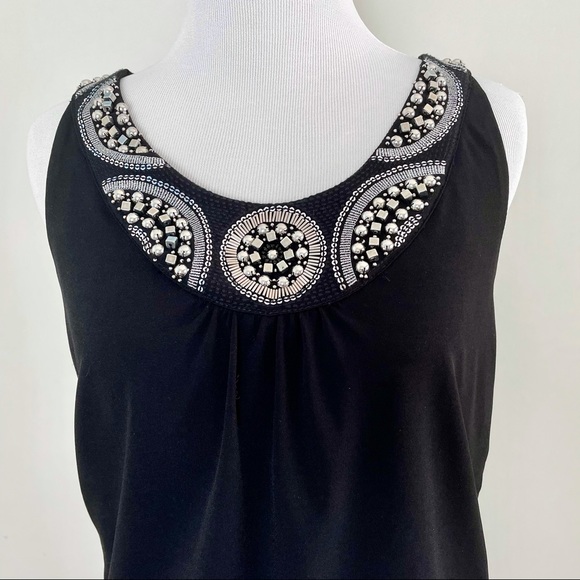 White House Black Market Sparkle Neck Sleeveless Dress, Sz Small - Picture 4 of 9